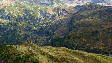 beautiful autumn in the mountainsの写真素材