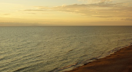 Beautiful evening at the Baltic Sea and beachの写真素材