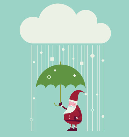 Safe Cloud Computing for Christmasのイラスト素材