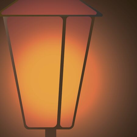 lantern shining in the dark closeupのイラスト素材