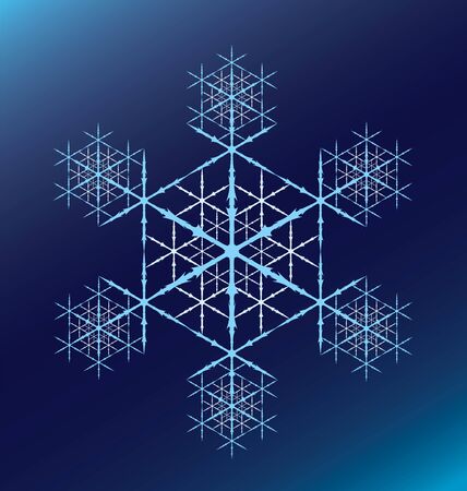 blue snowflake on a blue gradientのイラスト素材