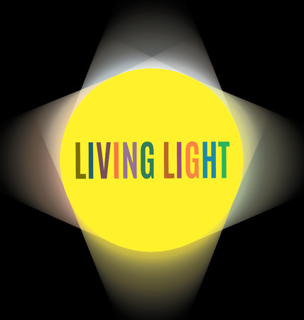 searchlights around the living light labels black backgroundのイラスト素材