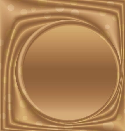 gold metal picture frame from the right circleのイラスト素材