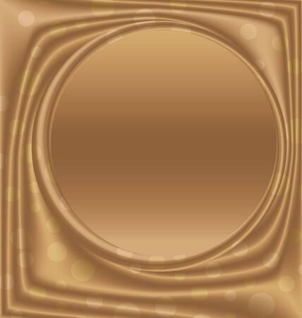 gold metal picture frame in the center of the circleのイラスト素材