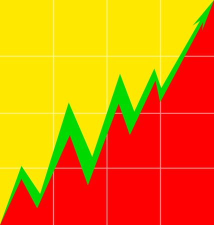 Up Arrow stylized Lithuanian flag mesh economy progressのイラスト素材