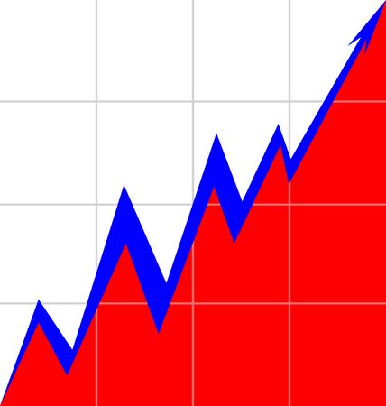 Up Arrow stylized Russian flag Mesh economy progressのイラスト素材