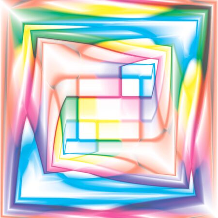 Multicolored computer generated spiral fractal design backgroundのイラスト素材