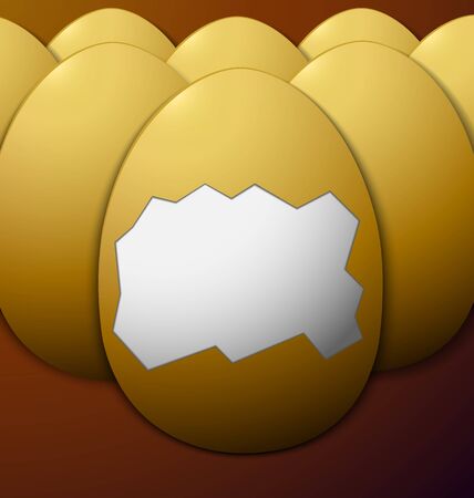 unshelled eggs in the middle brown backgroundのイラスト素材