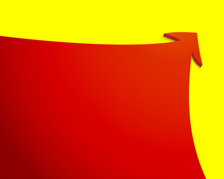 arrow with a stroke on yellow backgroundのイラスト素材