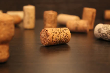 cork shade dark backgroundの写真素材