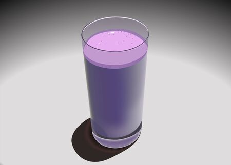 Glass with freshly juice on a white tableのイラスト素材