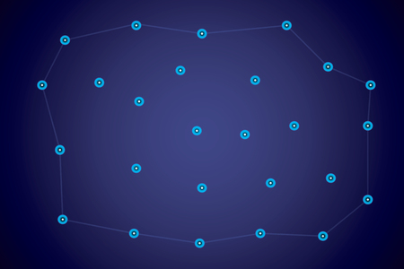 Starry sky map, random schematic bright starsの写真素材