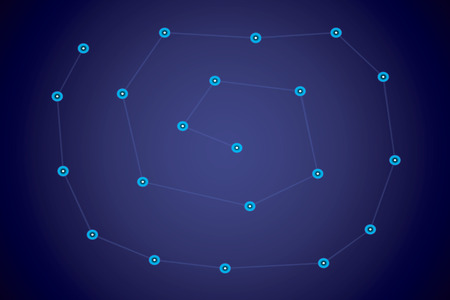 Starry sky map, random schematic bright starsの写真素材