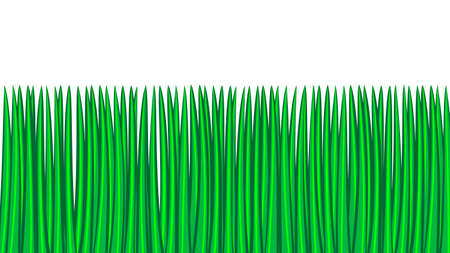 green grass seamless border, isolated over white illustrationのイラスト素材