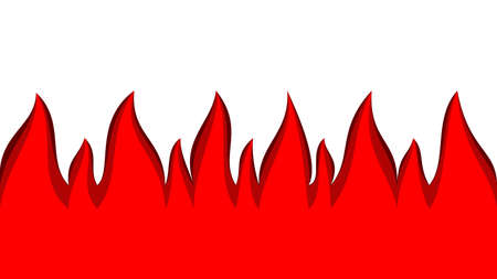 Red fire isolated illustrationの写真素材