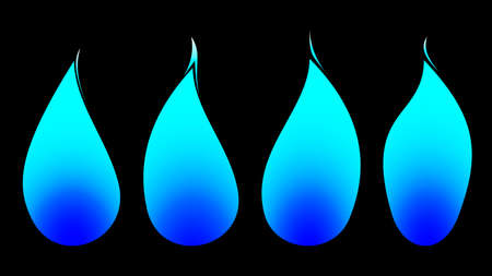 Set of water drops elementsの写真素材