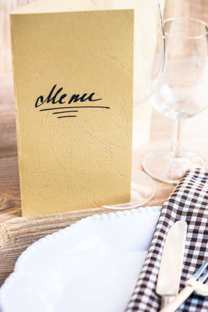 Restaurant table settingの写真素材