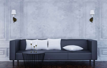 A family room is an informal  all purpose room in a house  The family room is designed to be a place where family and guests gather for group recreation like talking  reading  watching TV.3d renderingの写真素材