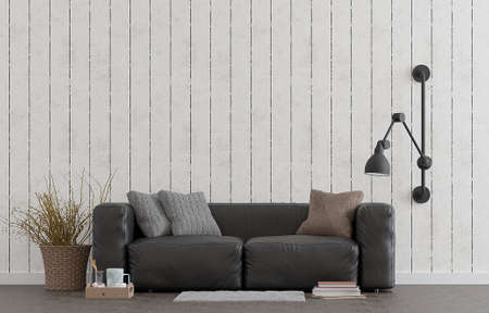 A family room is an informal  all purpose room in a house  The family room is designed to be a place where family and guests gather for group recreation like talking  reading  watching TV.3d renderingの写真素材