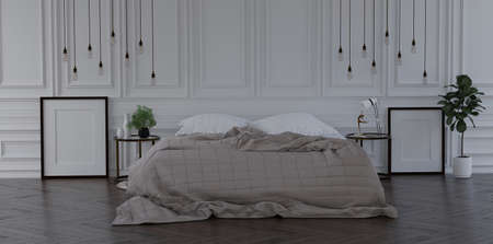 Loft apartments are apartments that are generally built from former industrial buildings.3d renderingの写真素材