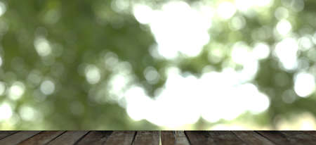 Evening sun Through lush green meadows.3d renderingの写真素材