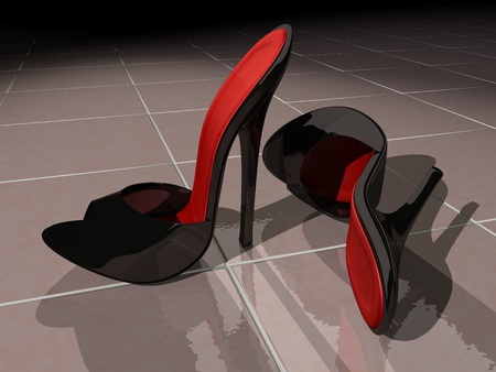 High heel mule shoesの写真素材