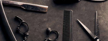 A set of tools for the barbershop master.の写真素材