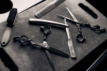 A set of tools for the barbershop master.の写真素材
