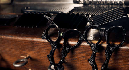 A set of tools for the barbershop master.の写真素材