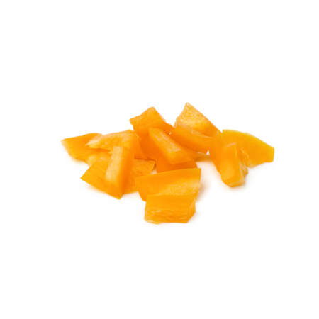 Sliced bell pepper isolated on a white background.の写真素材