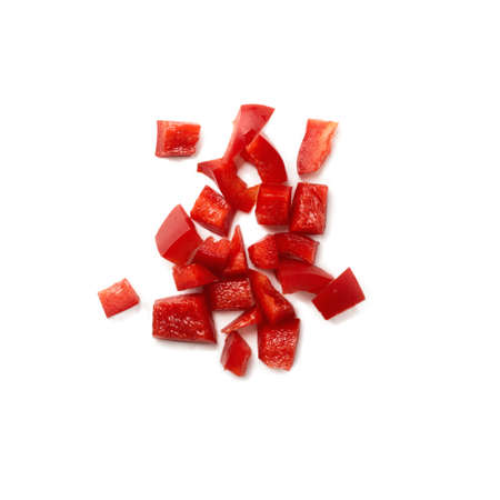 Sliced ââred bell pepper isolated on a white background.の写真素材