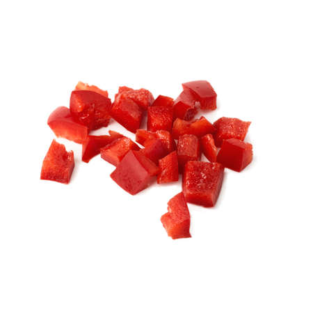 Sliced ââred bell pepper isolated on a white background.の写真素材