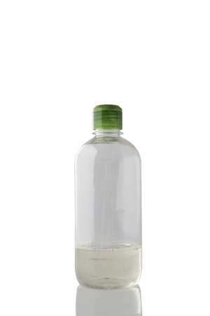 Liquid soap or antiseptic in a bottle isolated on white background.の写真素材