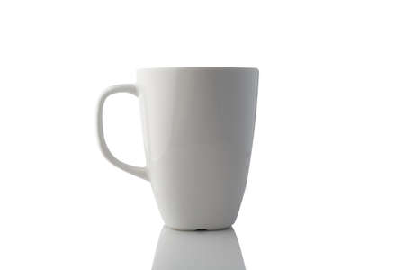 White cup isolated on white background.の写真素材