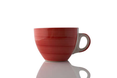 Red cup isolated on white background.の写真素材