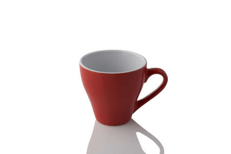 Red cup isolated on white background.の写真素材