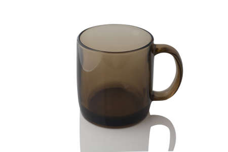 Glass cup isolated on white background.の写真素材