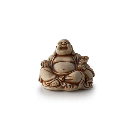 Buddha figurine isolated on white background.の写真素材