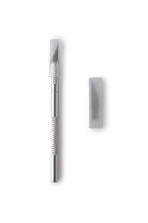 Precision knife isolated on white background.の写真素材