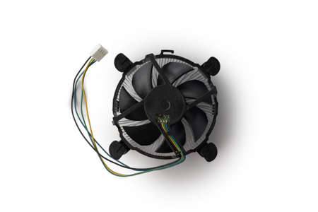 Cooling system for CPU with cooler simple isolated on white background.の写真素材