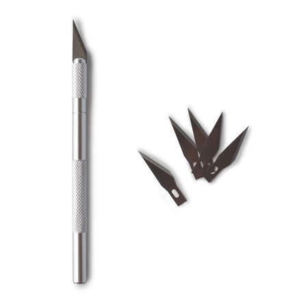 Precision knife isolated on white background.の写真素材