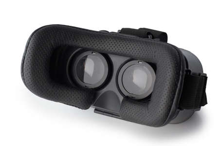 Black vr glasses isolated on white background.の写真素材