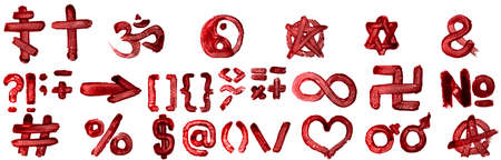Popular symbols set isolated on white background.の写真素材