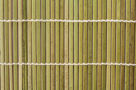 Bamboo background texture. Green mat for making sushi rolls.の写真素材