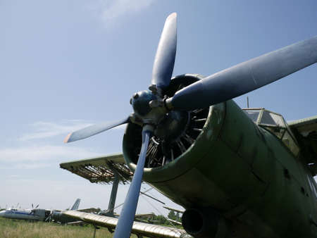 Old abandoned plane. The base of abandoned broken planes.