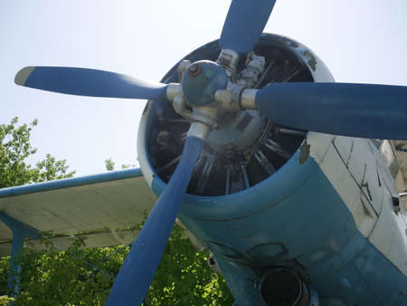Old abandoned plane. The base of abandoned broken planes.
