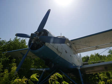 Old abandoned plane. The base of abandoned broken planes.の写真素材