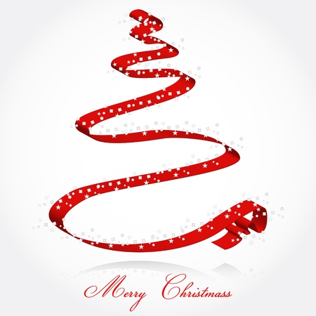 Ribbon Christmass treeのイラスト素材