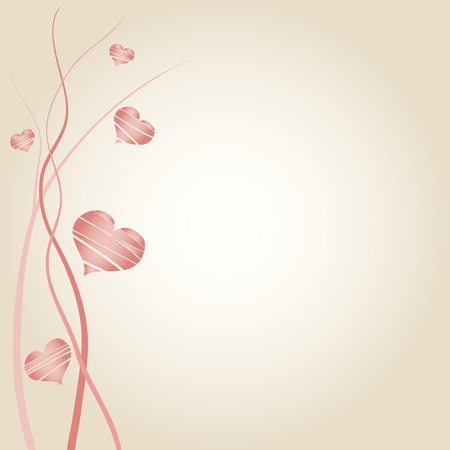 Romantic wedding announcement decorated with heartsのイラスト素材