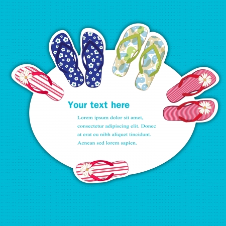 Flip flops banner with a space for textのイラスト素材